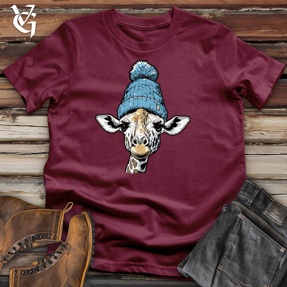Viking Goods Giraffe Beanie Tee Maroon / L