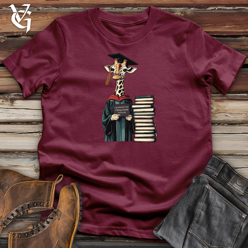 Viking Goods Giraffe Graduate Softstyle Tee Maroon / L