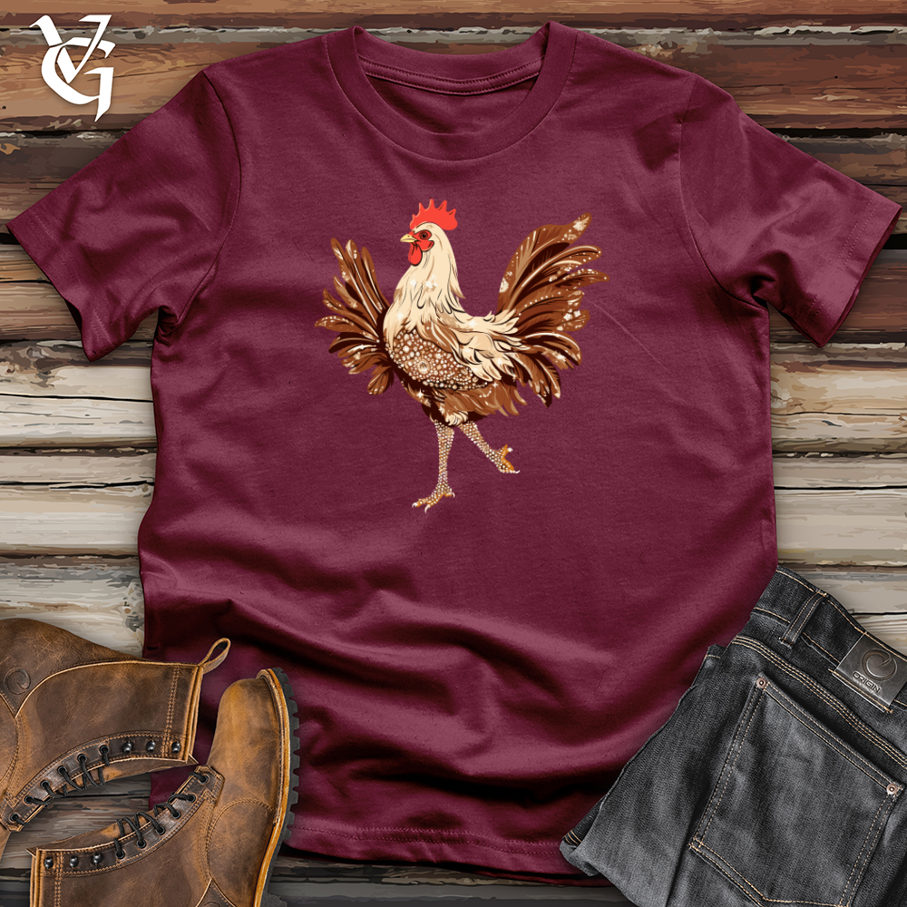 Viking Goods Glamorous Rooster Sparkle Softstyle Tee Maroon / L