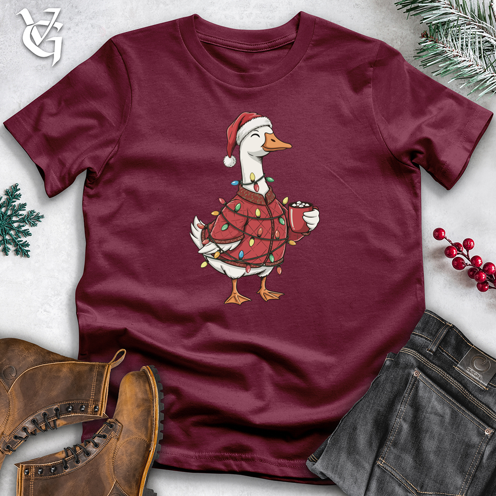 Viking Goods Goose With Hot Cocoa Tee Maroon / L