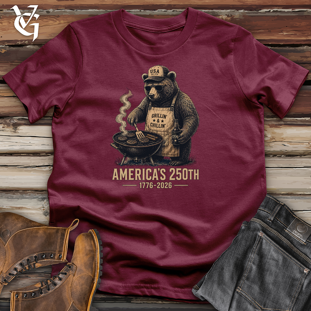 Viking Goods Grilling Bear Softstyle Tee Maroon / L