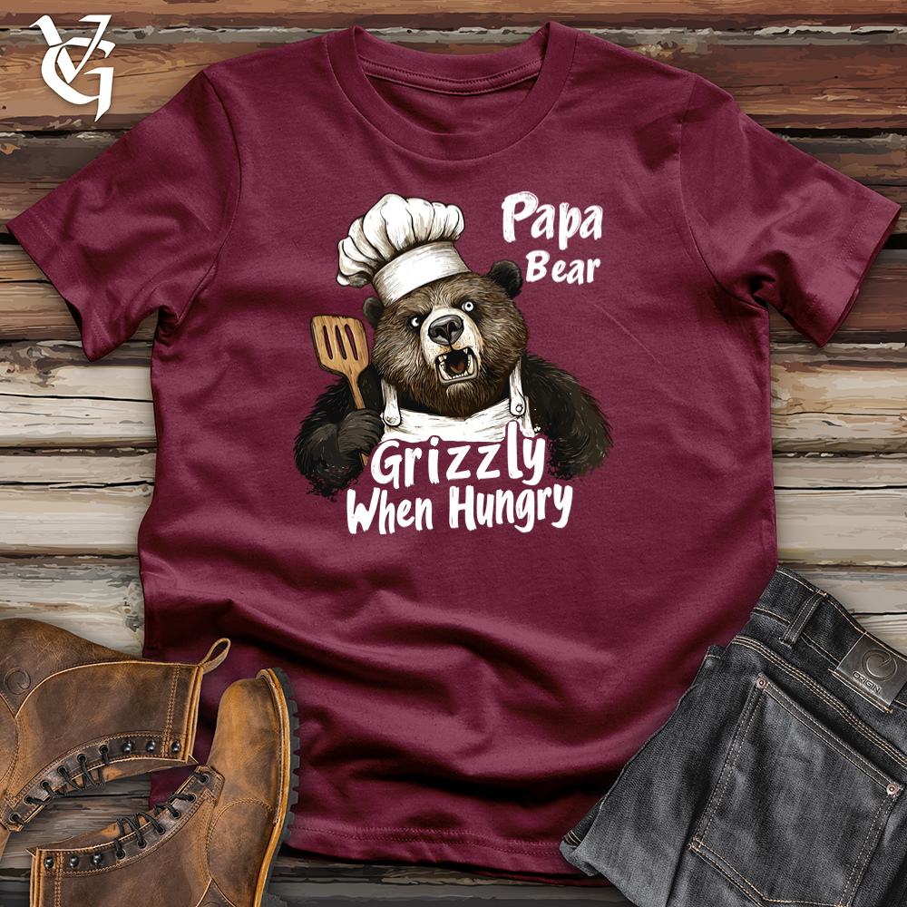 Viking Goods Grizzly When Hungry Bear Softstyle Tee Maroon / L
