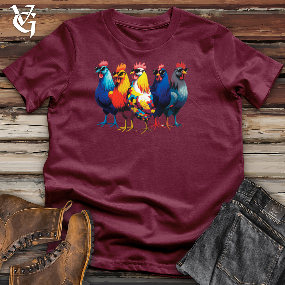 Viking Goods Group of Cool Chickens Softstyle Tee Maroon / L