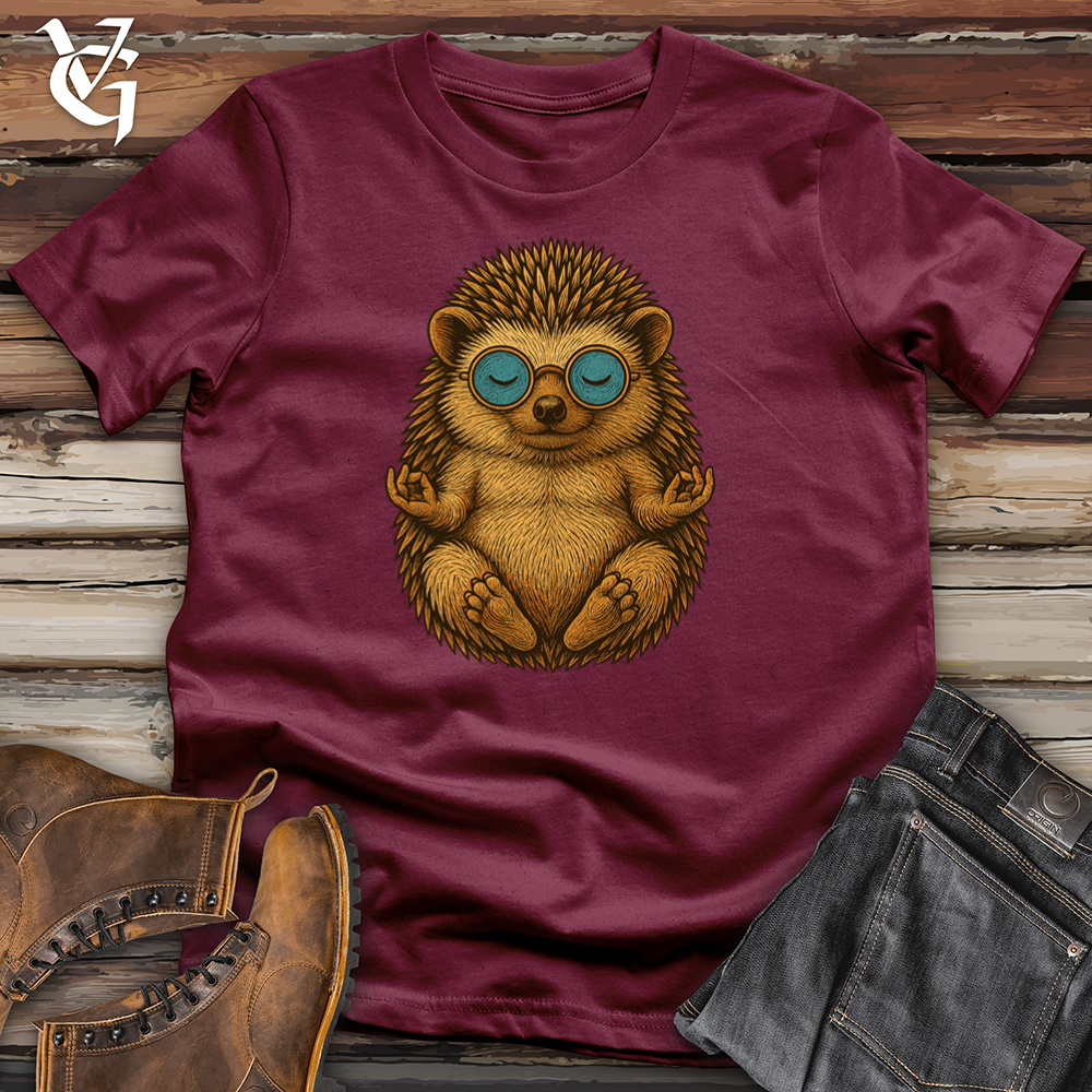 Viking Goods Hedgehog Yoga Pose Tee Maroon / L