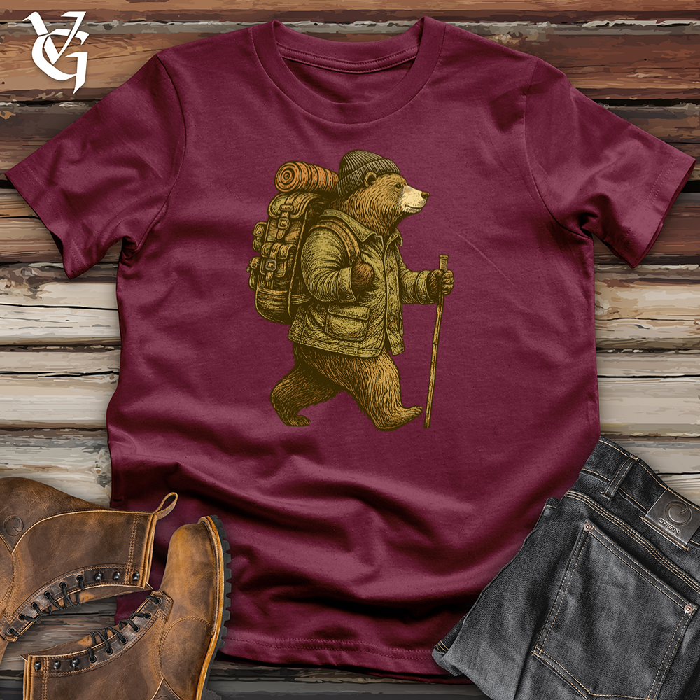 Viking Goods Hiking Bear Tee Maroon / L