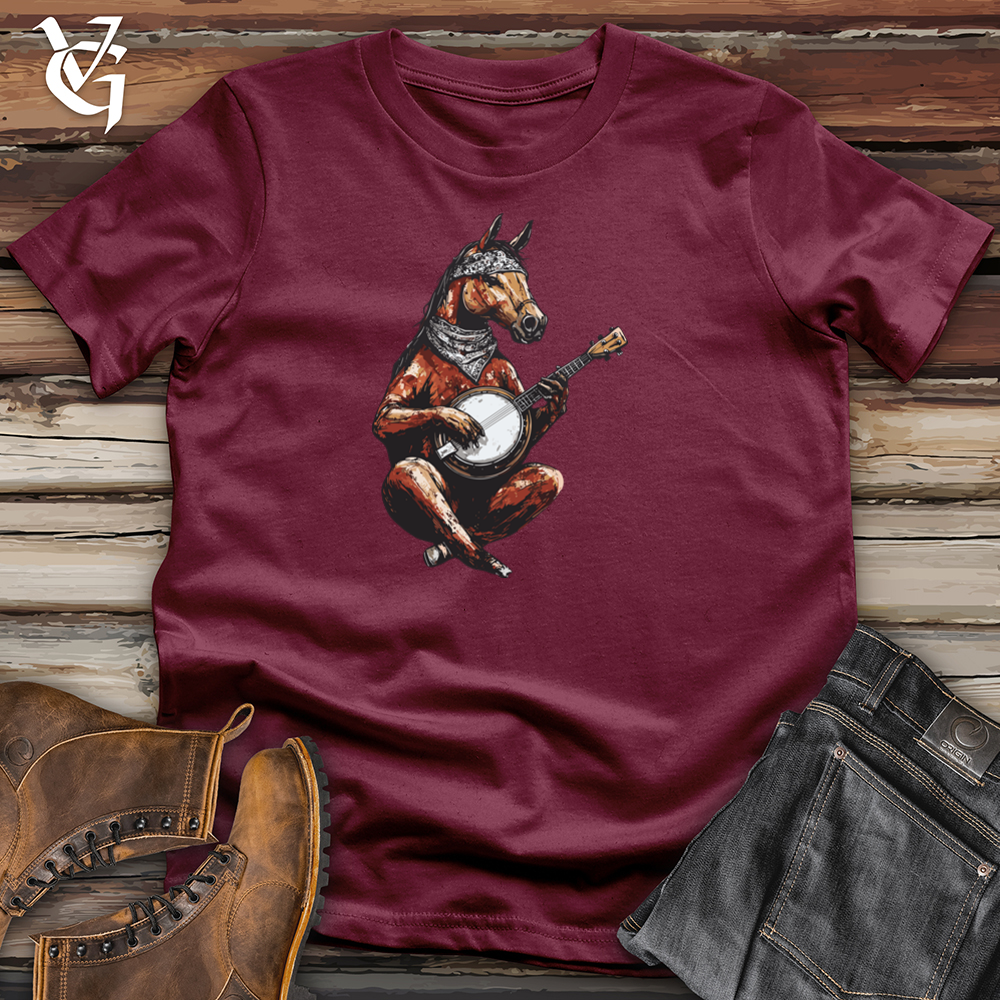 Viking Goods Horse Playing Banjo Softstyle Tee Maroon / L