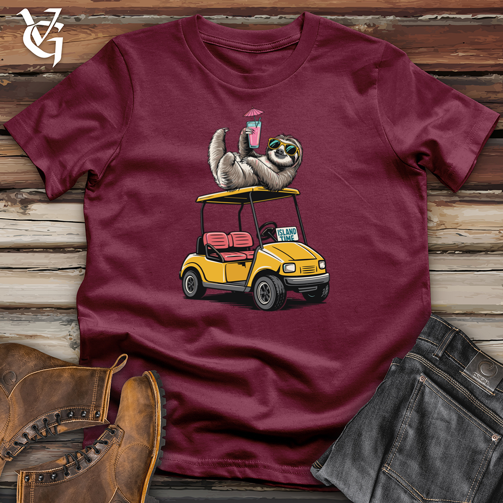 Viking Goods Island Time Sloth Softstyle Tee Maroon / L