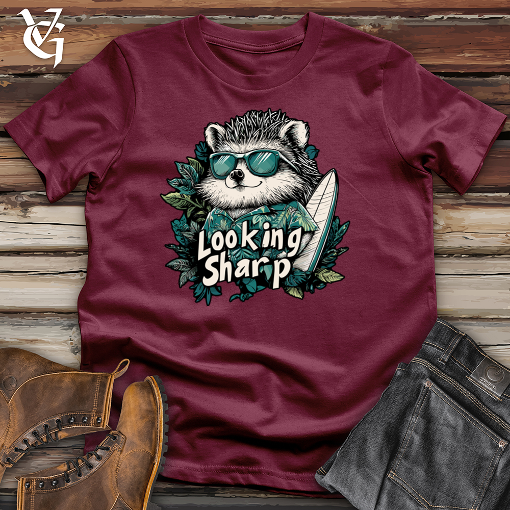 Viking Goods Looking Sharp Hedgehog Softstyle Tee Maroon / L