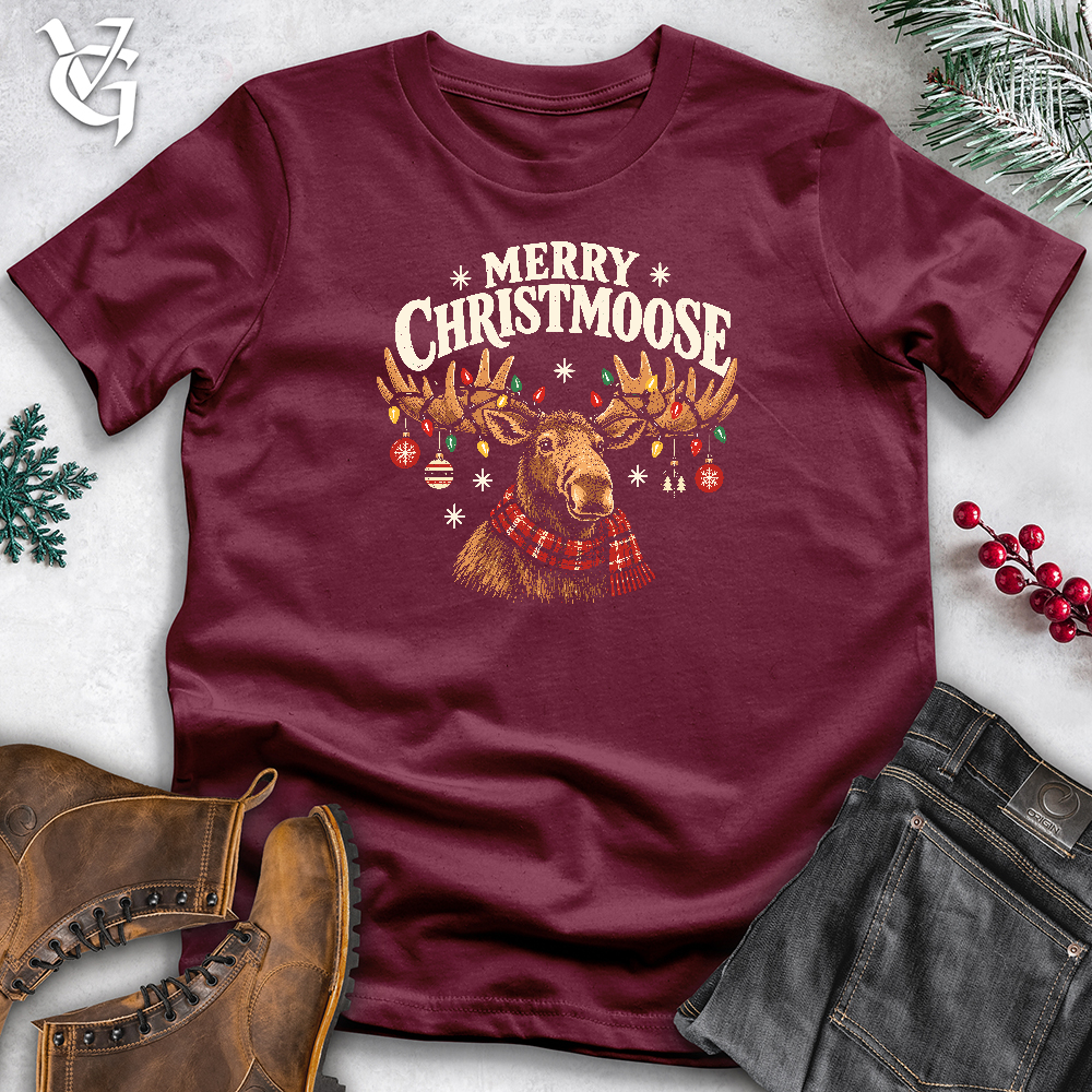 Viking Goods Merry Christmoose Softstyle Tee Maroon / L