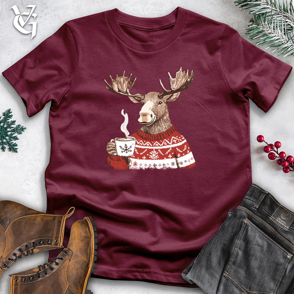 Viking Goods Merry Moose Coffee Softstyle Tee Maroon / L