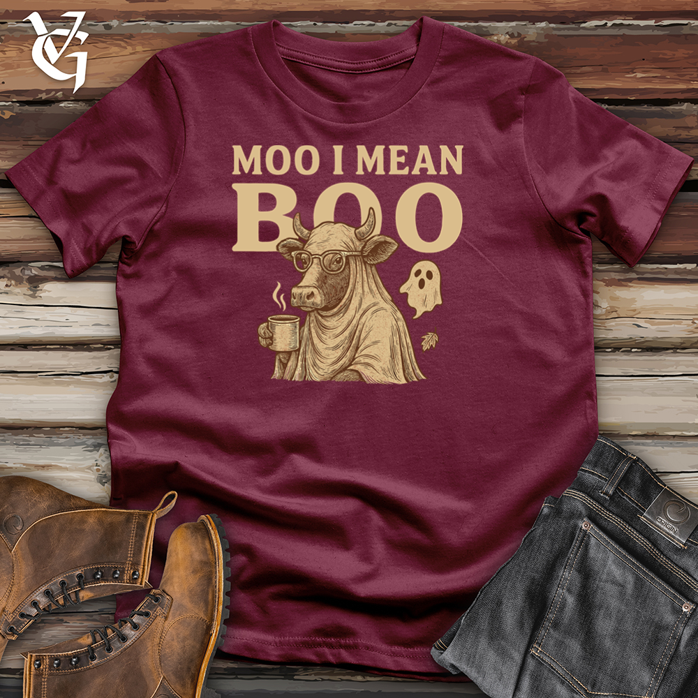 Viking Goods Moo Boo Cow Ghost Tee Maroon / L