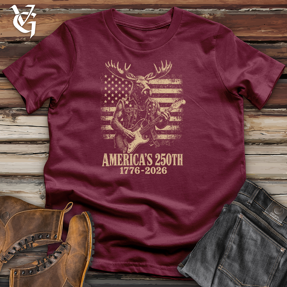 Viking Goods Moose American Guitar Softstyle Tee Maroon / L