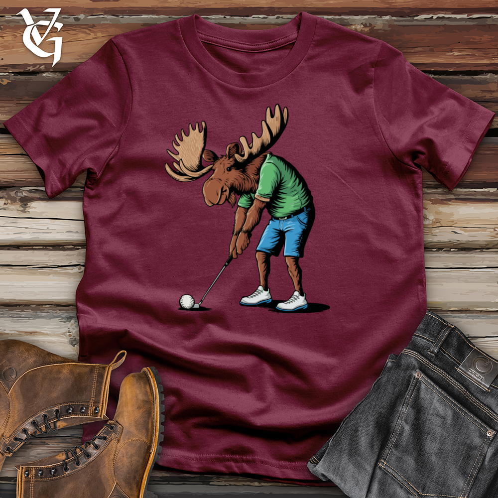 Viking Goods Moose Golf Tee Maroon / L