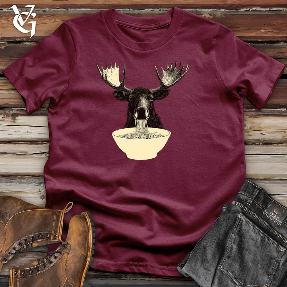 Viking Goods Moose Noodles Softstyle Tee Maroon / L