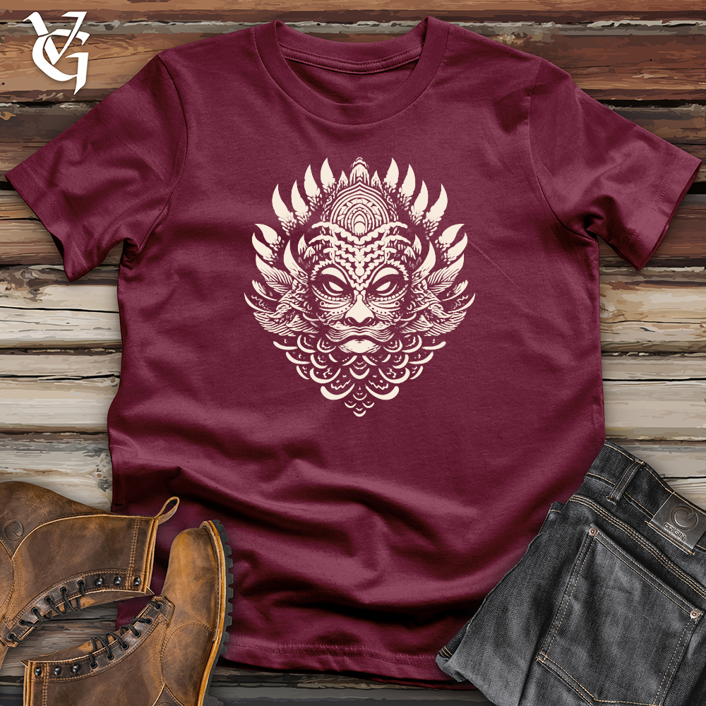 Viking Goods Mythical Lion Mask Softstyle Tee Maroon / L