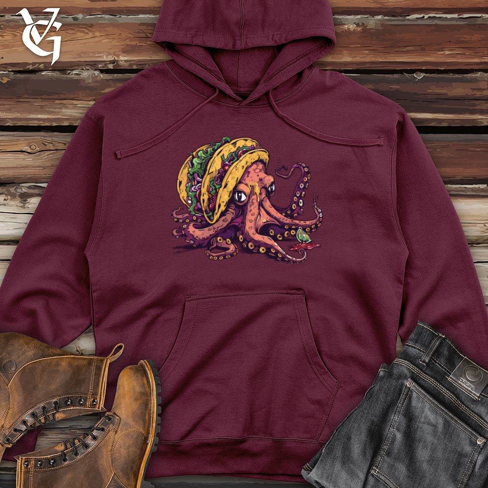Viking Goods Octo-Taco Delight Midweight Hooded Sweatshirt Maroon / L