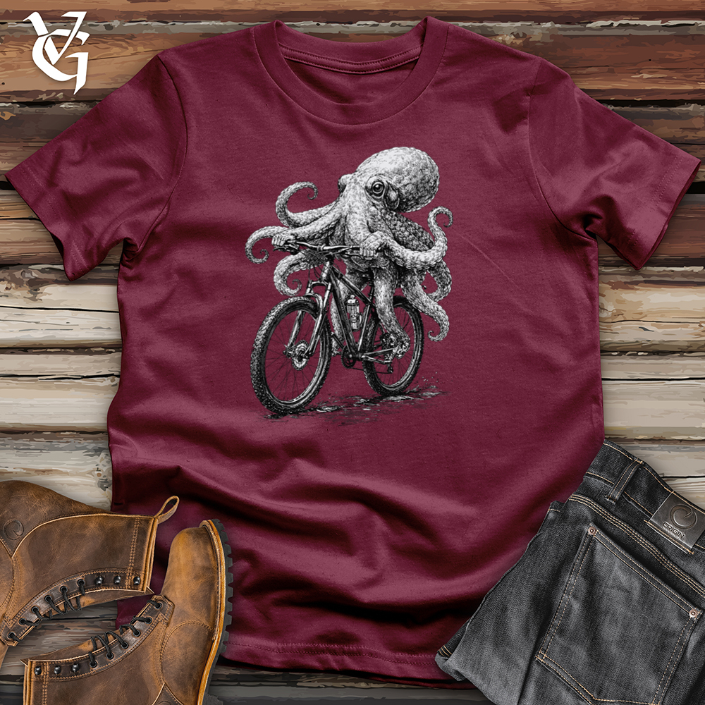 Viking Goods Octopus Cycling Tee Maroon / L