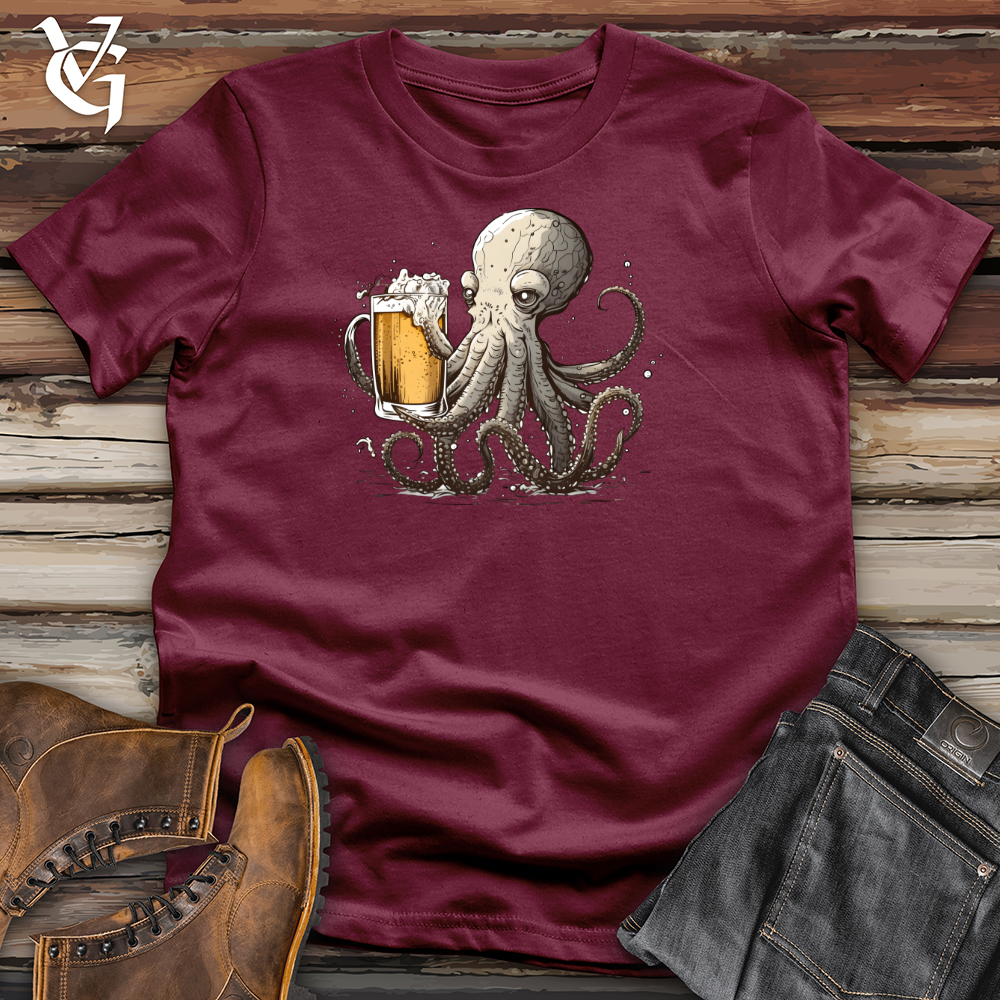 Viking Goods Octopus Happy Hour Tee Maroon / L