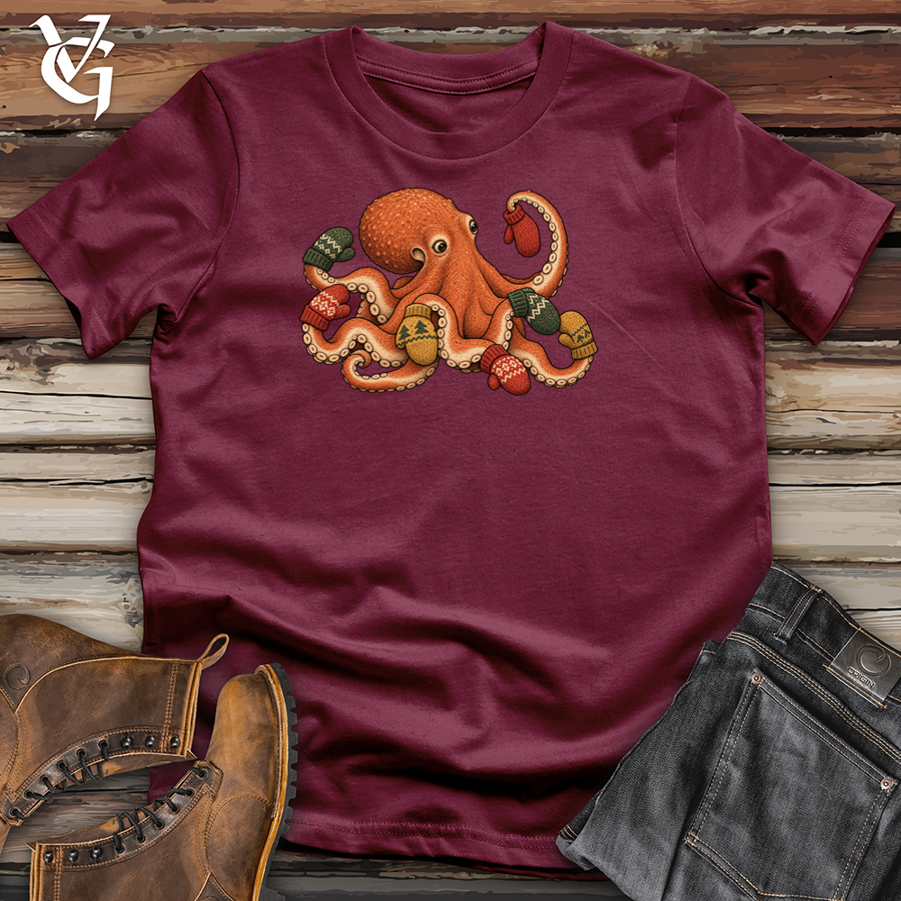 Viking Goods Octopus Mittens Tee Maroon / L