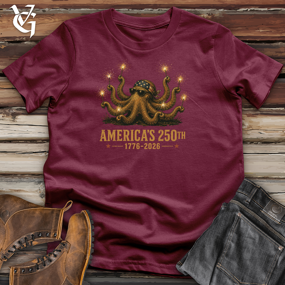 Viking Goods Octopus Sparklers Softstyle Tee Maroon / L