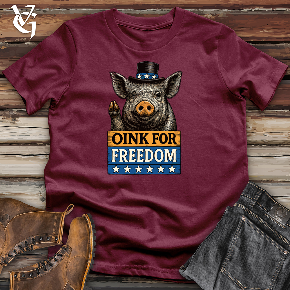 Viking Goods Oink For Freedom Softstyle Tee Maroon / L