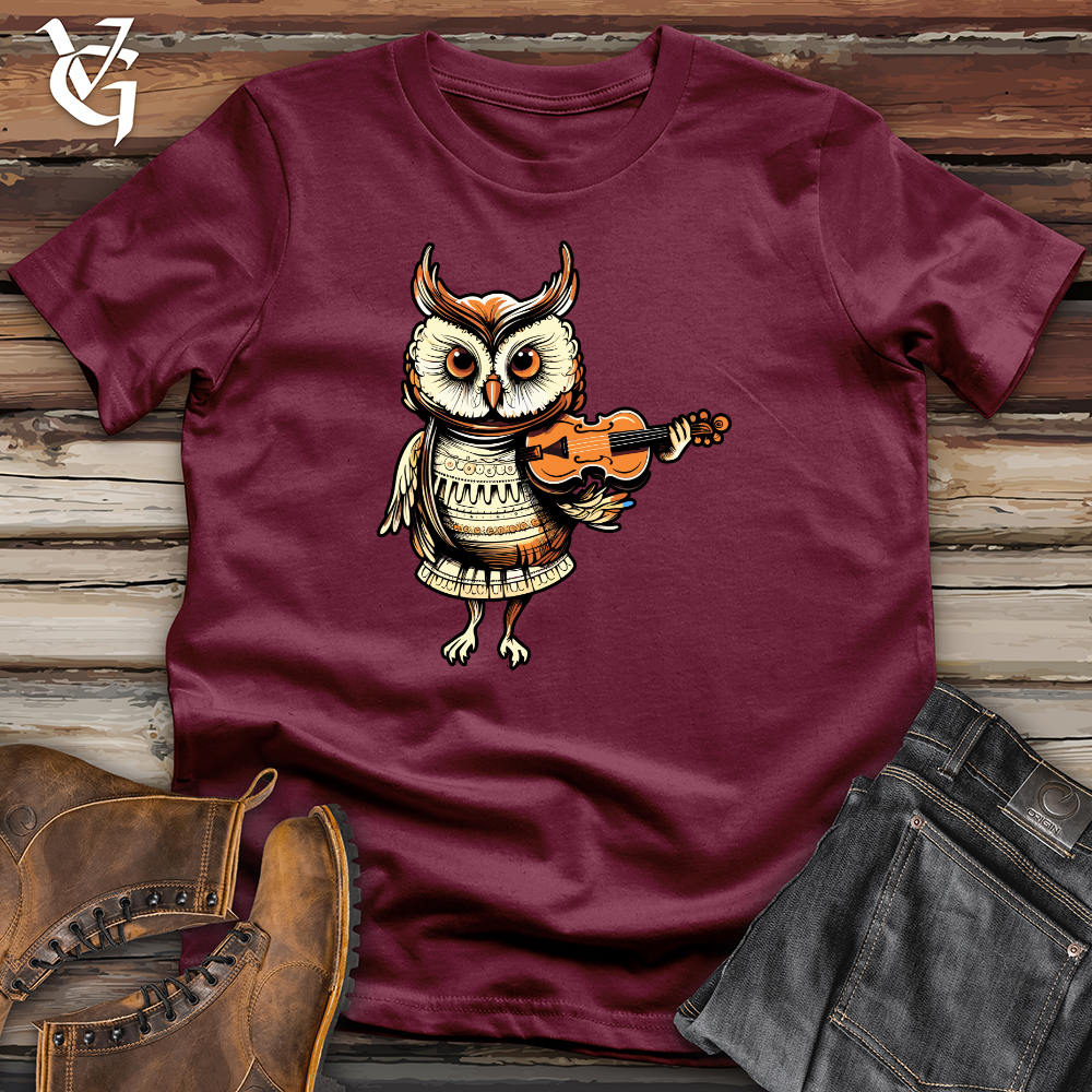 Viking Goods Owl Violinist Nocturne Softstyle Tee Maroon / L