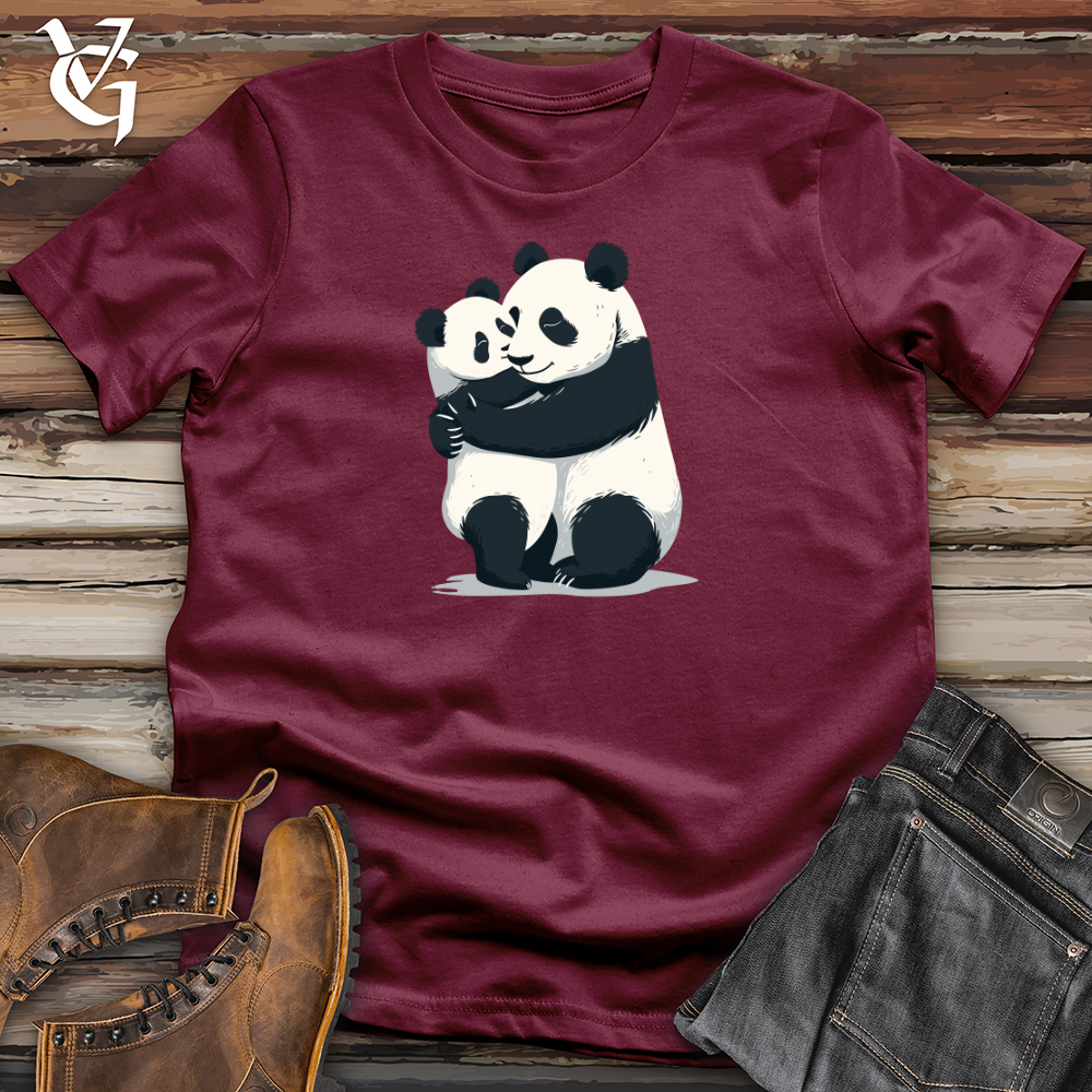 Viking Goods Panda Cuddle Embrace Softstyle Tee Maroon / L