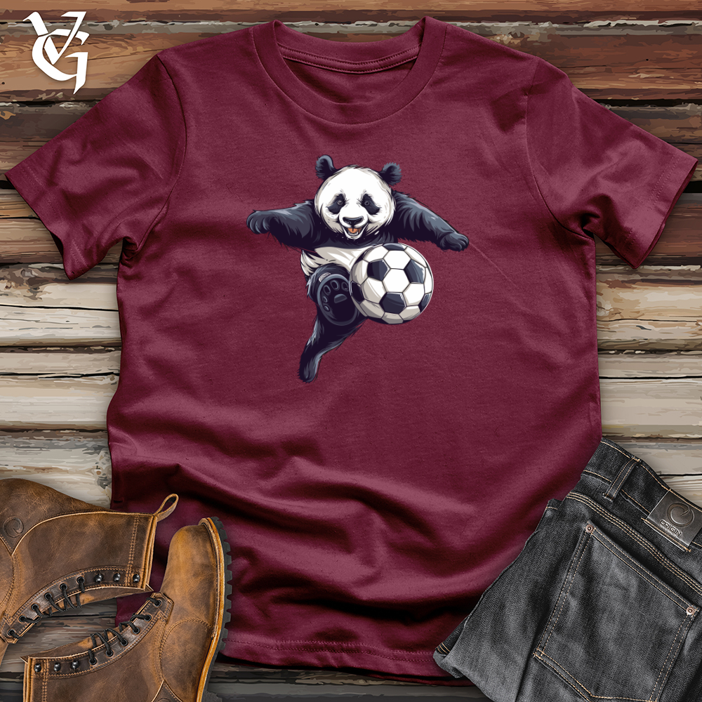 Viking Goods Panda Soccer Strike Softstyle Tee Maroon / L