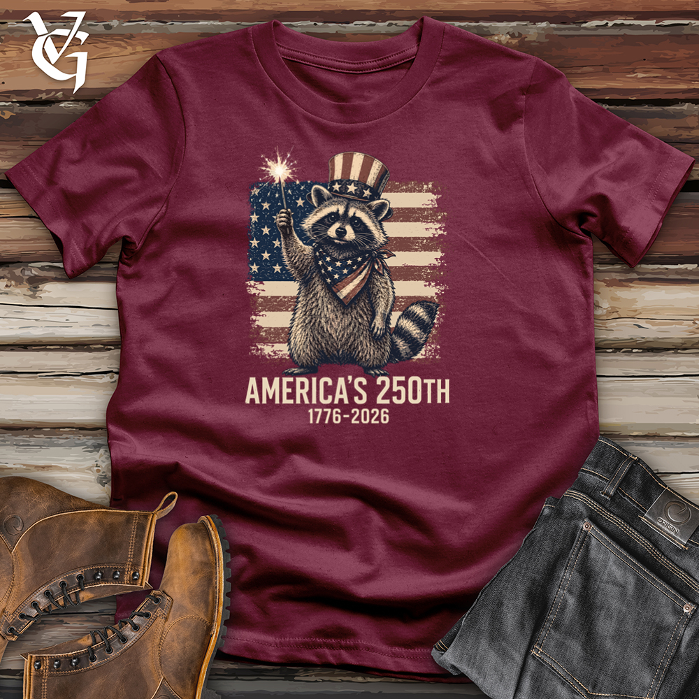 Viking Goods Patriotic Raccoon Softstyle Tee Maroon / L