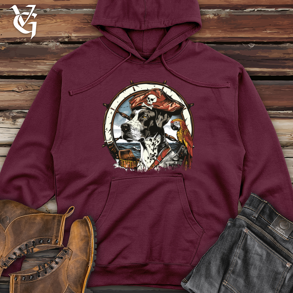 Viking Goods Pirate Pointer Captain Midweight Hooded Sweatshirt Maroon / L
