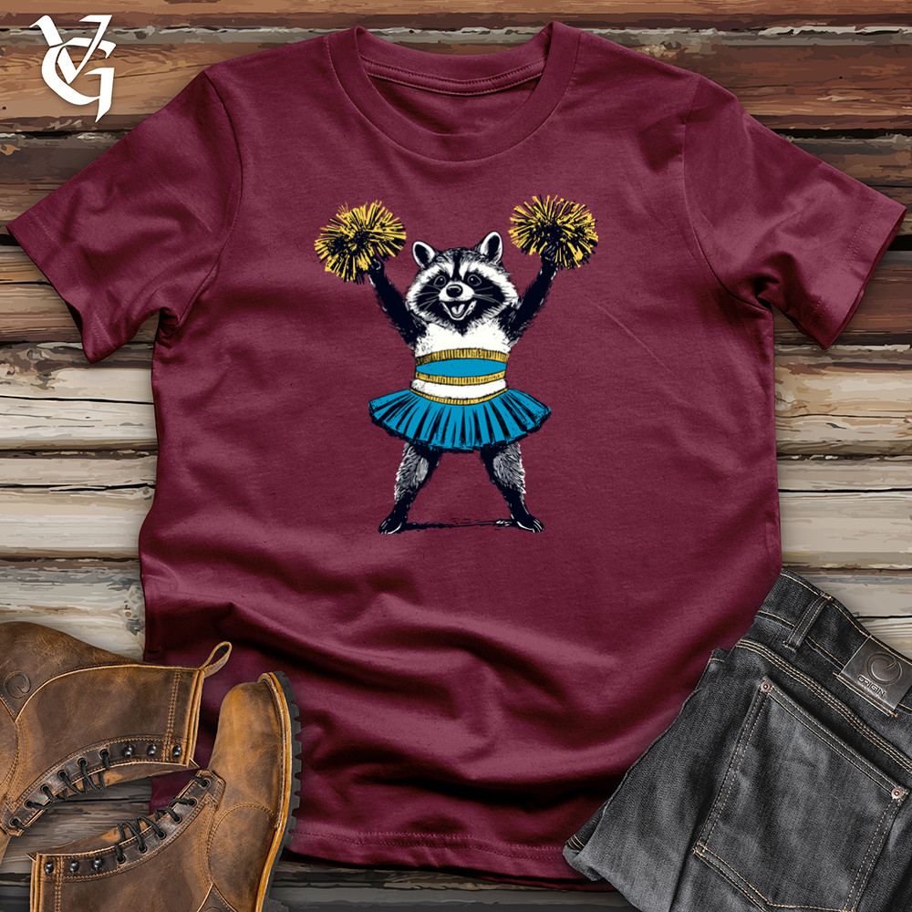 Viking Goods Raccoon Cheerleader Softstyle Tee Maroon / L