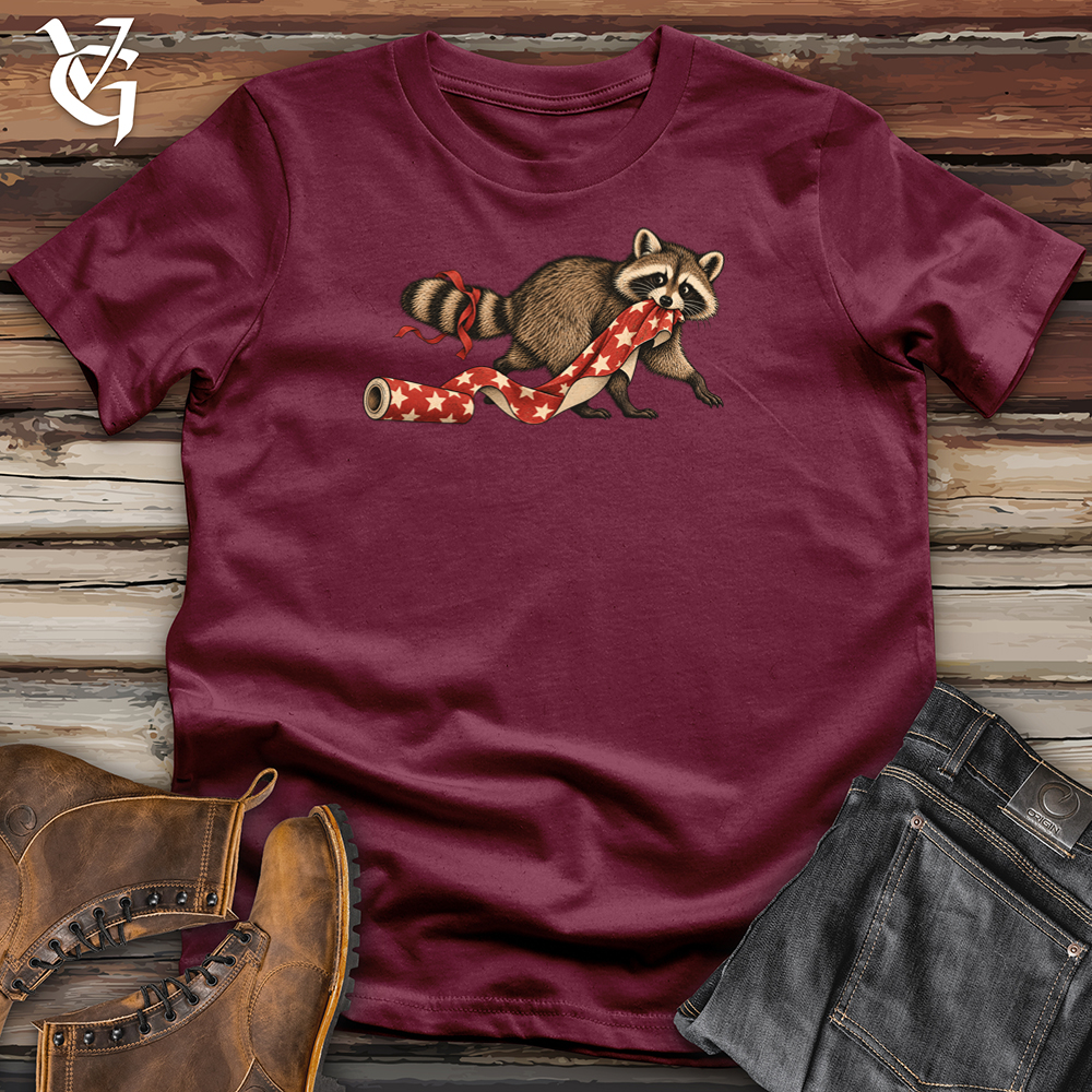 Viking Goods Raccoon Stealing Wrapping Tee Maroon / L