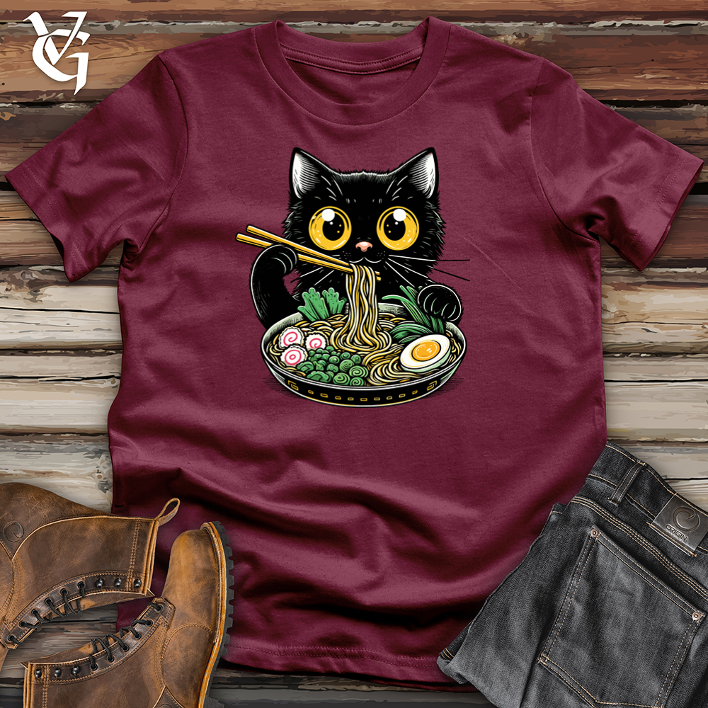 Viking Goods Ramen Cat Tee Maroon / L