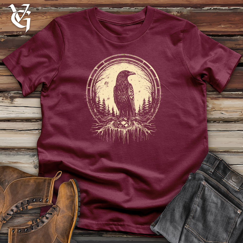 Viking Goods Raven Moonlit Majesty Softstyle Tee Maroon / L