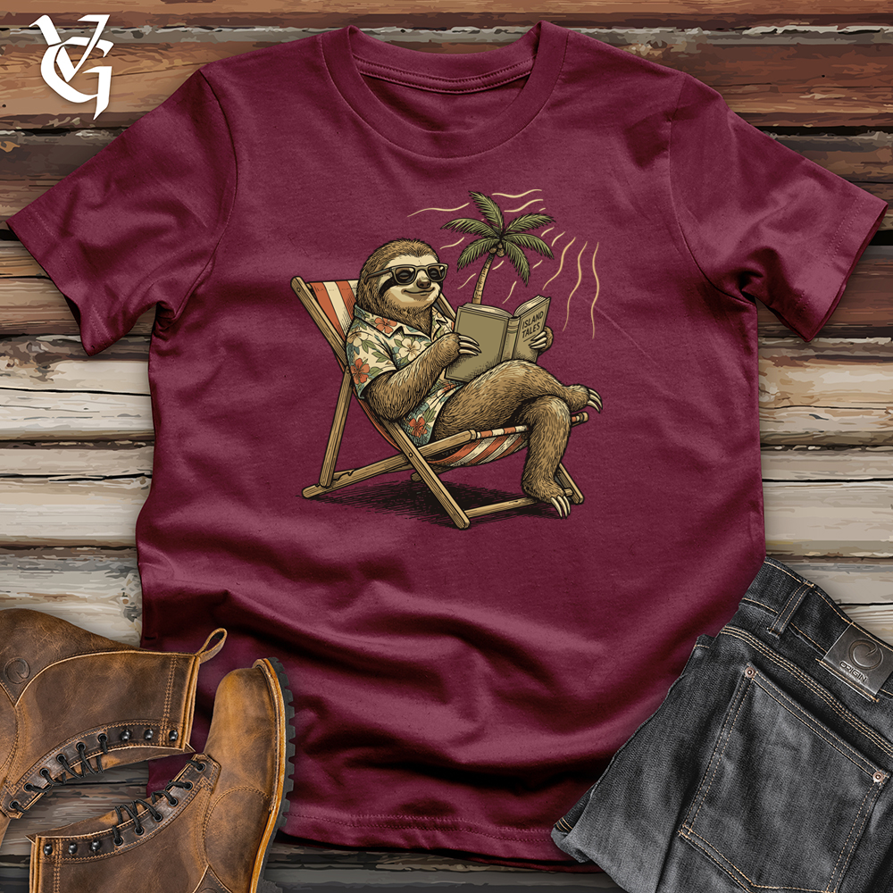 Viking Goods Relaxing Sloth Tee Maroon / L