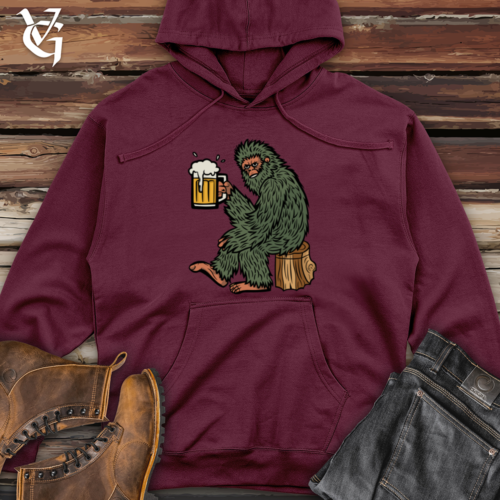 Viking Goods Sasquatch Beer Midweight Hooded Sweatshirt Maroon / L