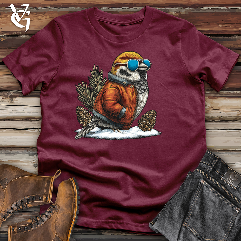 Viking Goods Scenic Snow Bunting Softstyle Tee Maroon / L