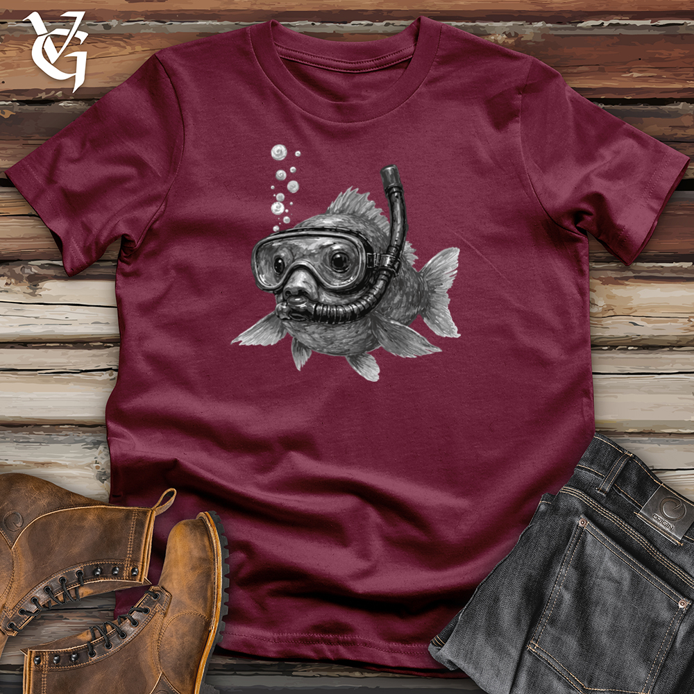 Viking Goods Scuba Fish Tee Maroon / L