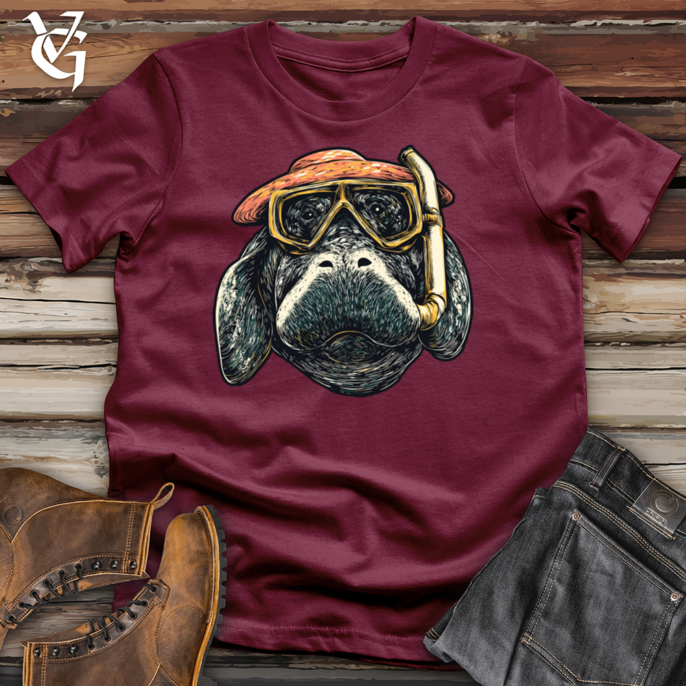 Viking Goods Scuba Manatee 2 Softstyle Tee Maroon / L