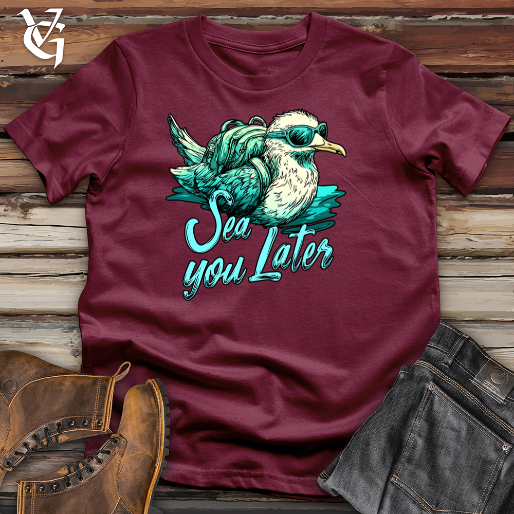 Viking Goods Sea You Later Seagull Softstyle Tee Maroon / L