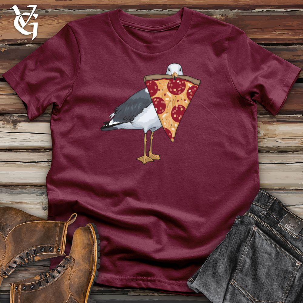 Viking Goods Seagull With Pizza Softstyle Tee Maroon / L