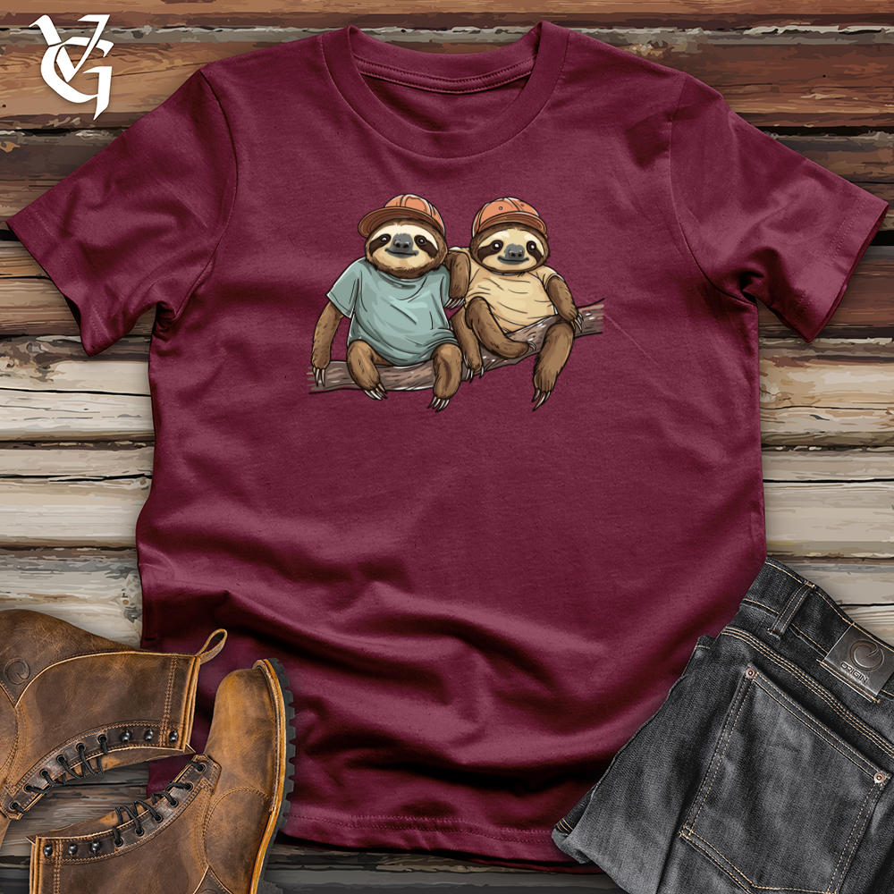 Viking Goods Sloth Buddies Hangout Softstyle Tee Maroon / L