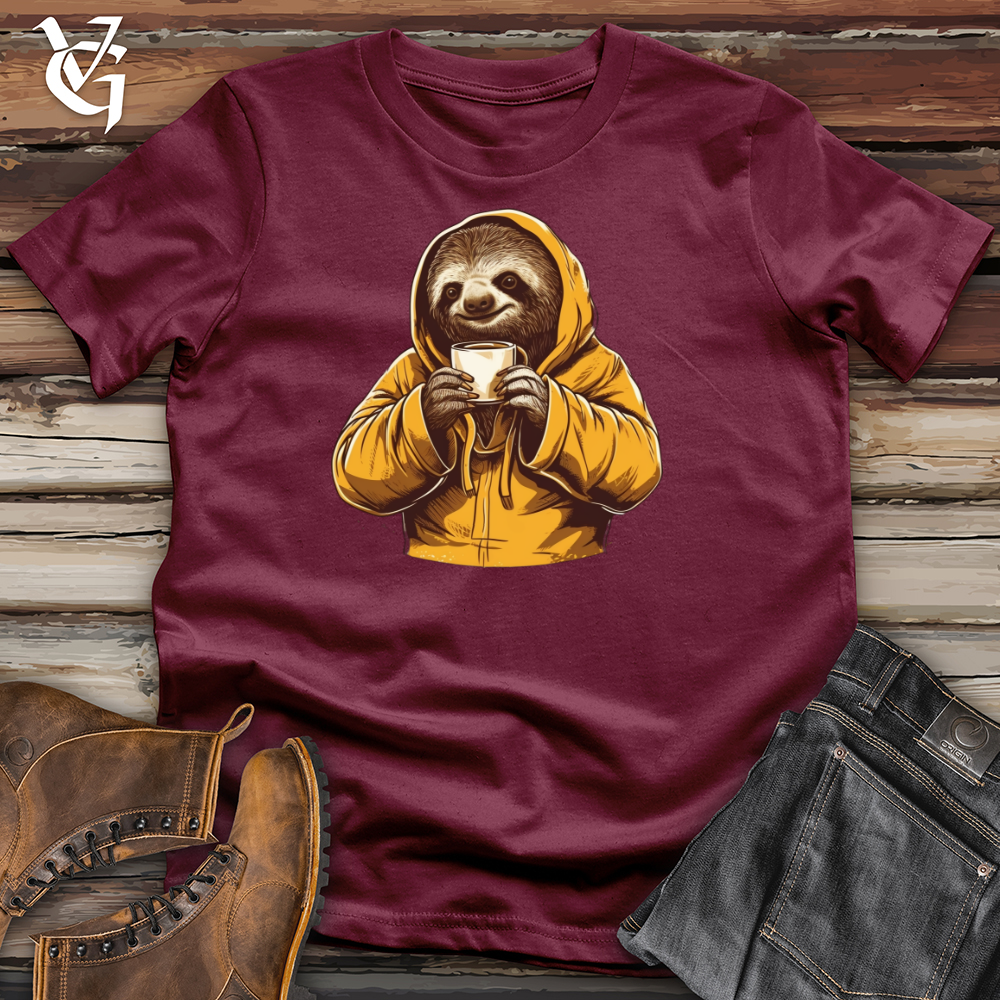 Viking Goods Sloth Coffee Tee Maroon / L