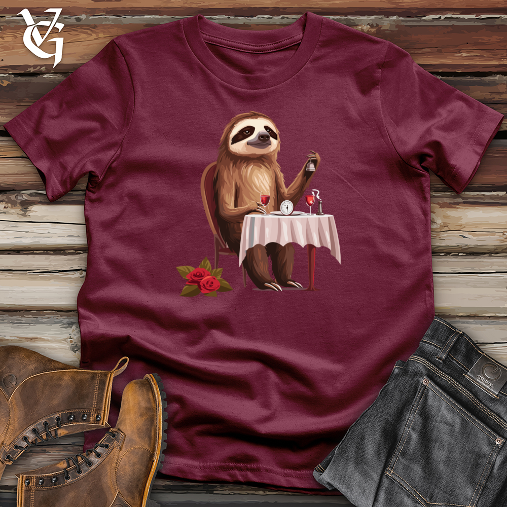Viking Goods Sloth Fine Dining Softstyle Tee Maroon / L