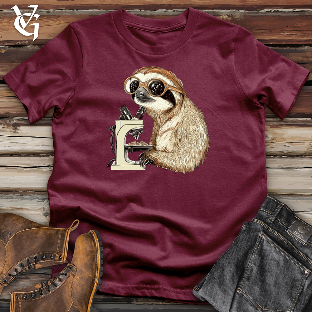 Viking Goods Sloth Microscope Softstyle Tee Maroon / L