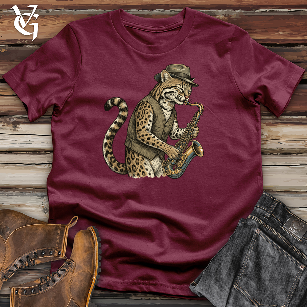 Viking Goods Smooth Jazz Cat Tee Maroon / L