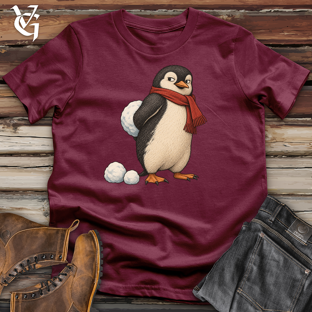 Viking Goods Sneaky Penguin Snowball Tee Maroon / L