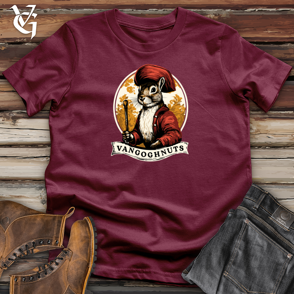 Viking Goods Squirrel Artist Beret Softstyle Tee Maroon / L