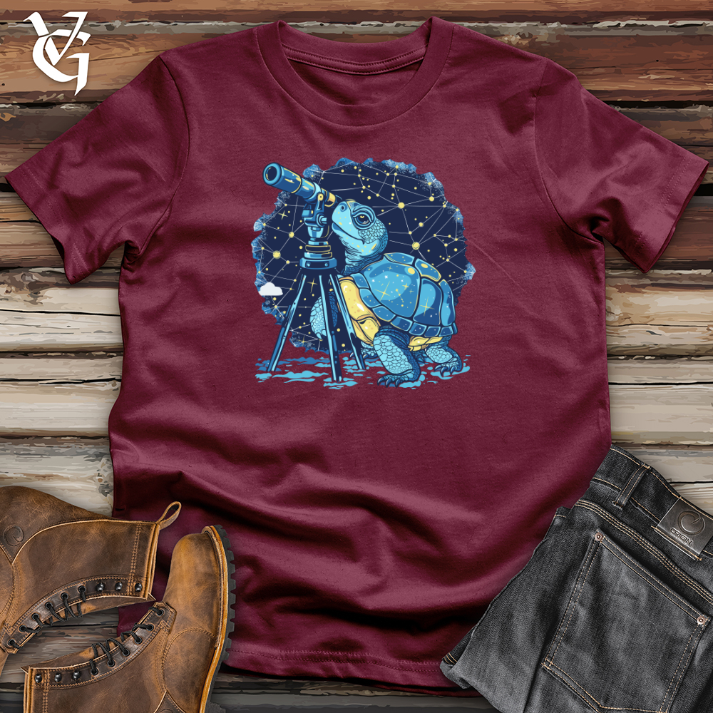 Viking Goods Stargazing Turtle Astronomer Softstyle Tee Maroon / L