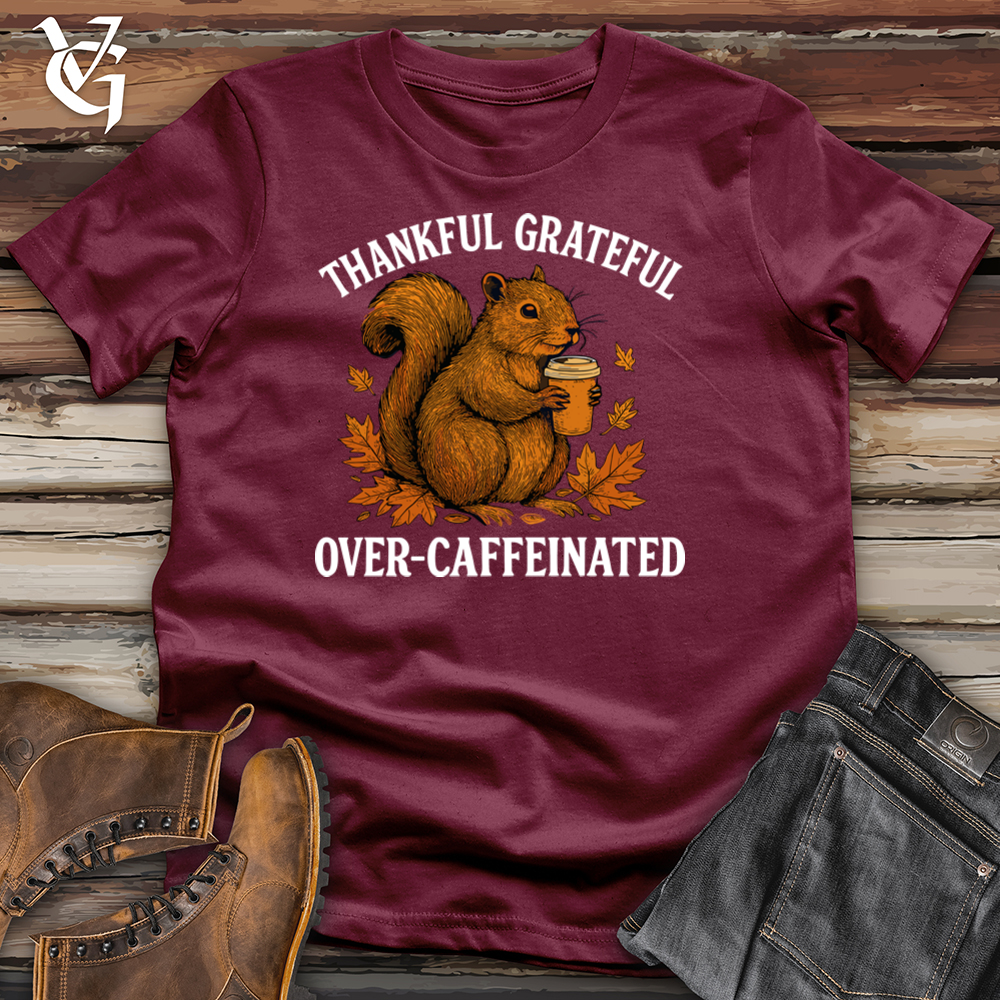 Viking Goods Thankful Grateful Squirrel Softstyle Tee Maroon / L